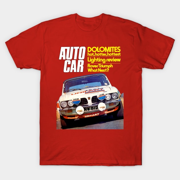TRIUMPH DOLOMITE - magazine cover T-Shirt by Throwback Motors